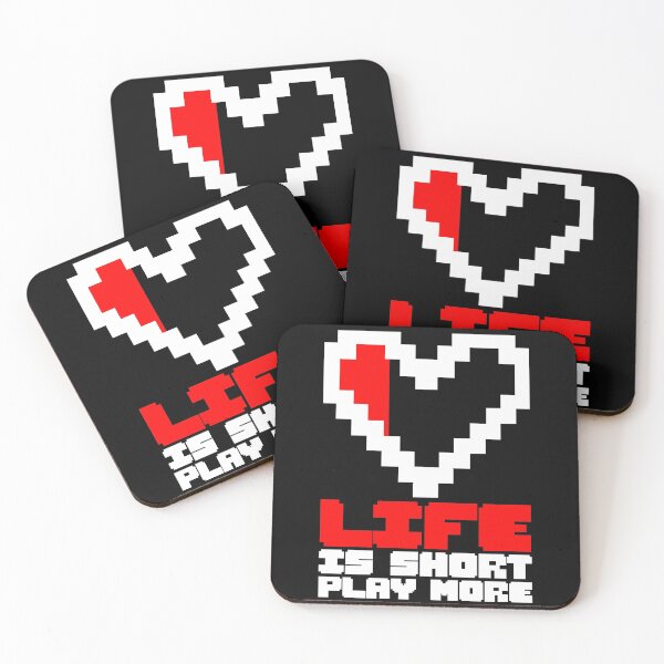 Item preview, Life is short, play more, gaming design, gamer gift idea designed and sold by AS-Shirts.