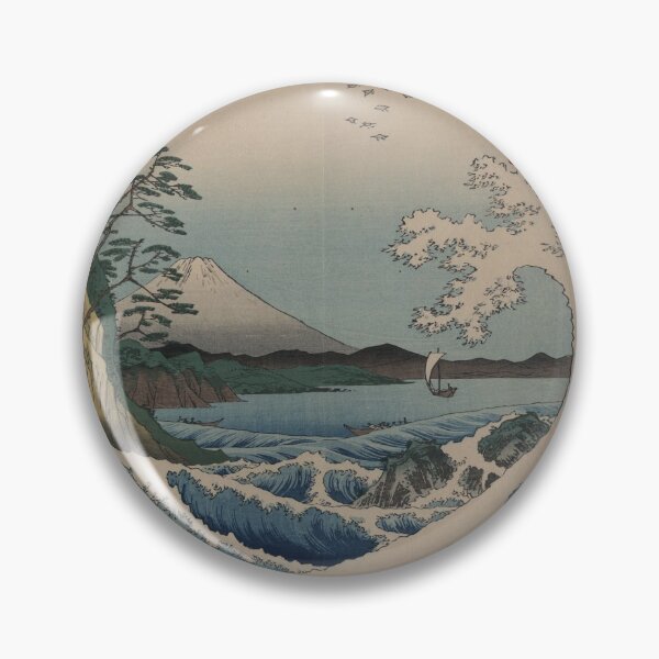 Item preview, Japanese Traditional Woodprint 1850's Mt Fuji with Large Sea Waves designed and sold by UnleyDesign.