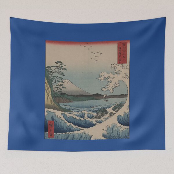 Item preview, Japanese Traditional Woodprint 1850's Mt Fuji with Large Sea Waves designed and sold by UnleyDesign.