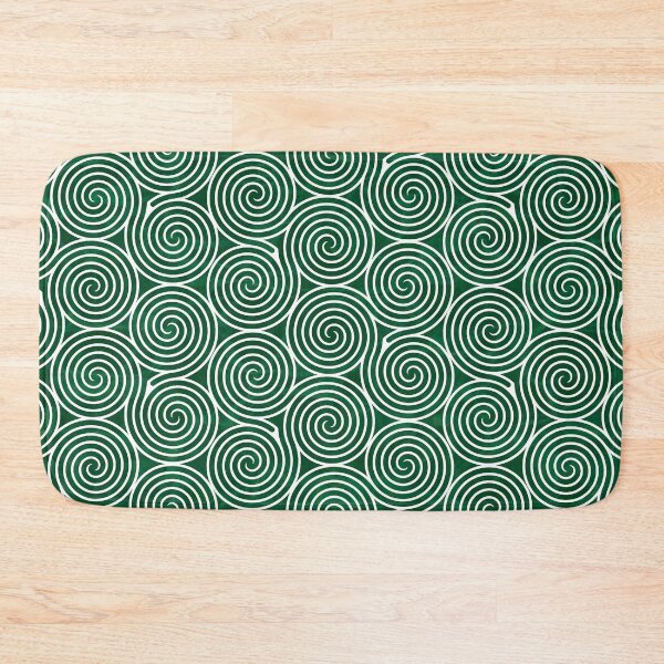 Item preview, White & Green spiral Illusion Pattern designed and sold by YOYOCollection.