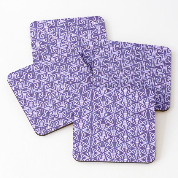 Item preview, White & Purple spiral Illusion  Pattern designed and sold by YOYOCollection.