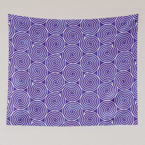 Item preview, White & Purple spiral Illusion  Pattern designed and sold by YOYOCollection.