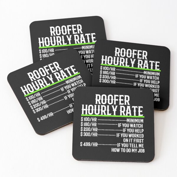 Item preview, Roofer Hourly Rate designed and sold by TeesYouWant.