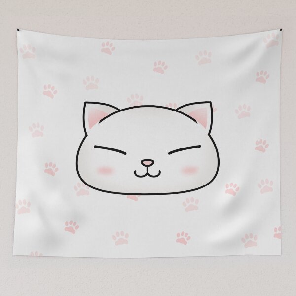 Item preview, Cute White Cat Face designed and sold by Takeda-art.