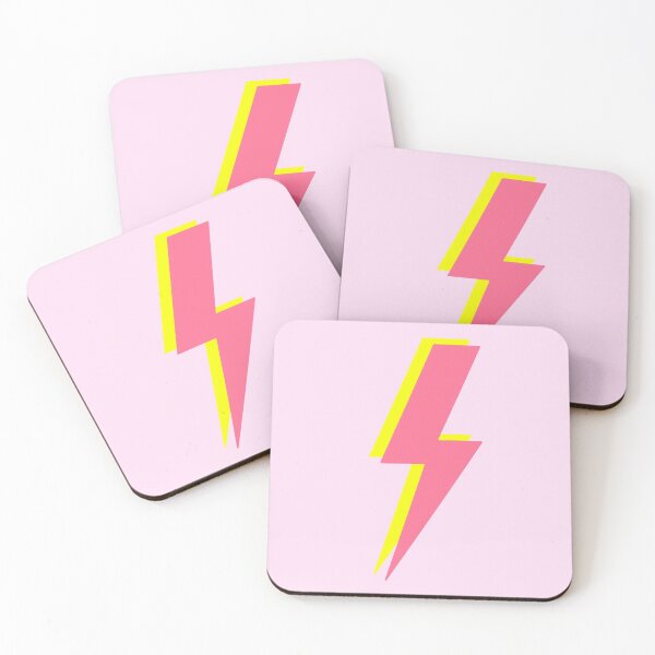 Item preview, Preppy lightning bold pink and neon yellow designed and sold by SUUSCK ★.