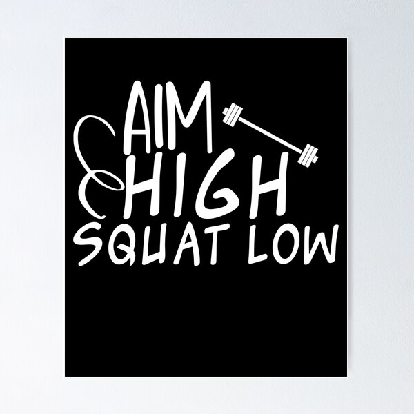 Item preview, Aim High Squat Low Funny Gym Women Workout Fun Fitness Gift For Her designed and sold by Akmloza.