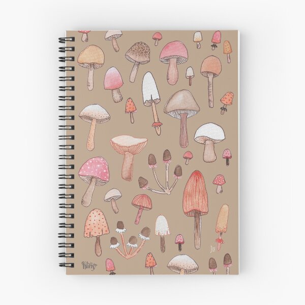 Item preview, Notebook - Watercolour Mushrooms on Mushroom designed and sold by HartyUK.