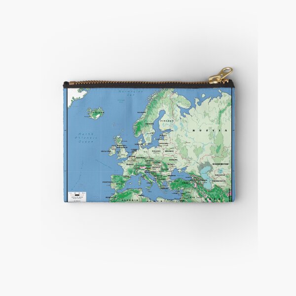 Item preview, detailed physical map of EUROPE topographic map of EUROPE with Country names, Capitals and Major Lakes and Rivers designed and sold by mashmosh.