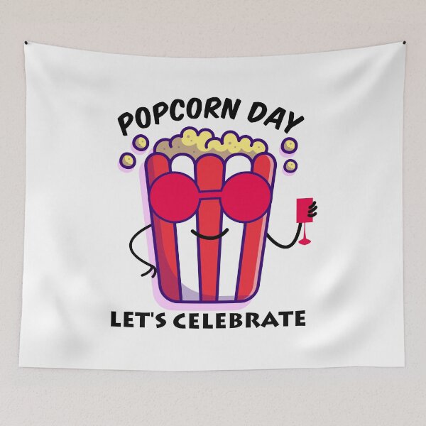 Item preview, NATIONAL POPCORN DAY - Cute popcorn bucket designed and sold by CreativaArt-.