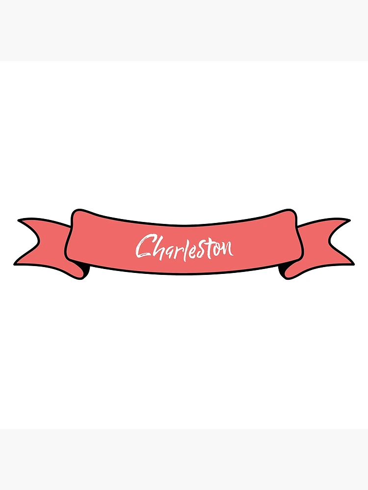 Thumbnail 3 of 3, Poster, Charleston - Ribbon Label (pink) designed and sold by CityCollection.