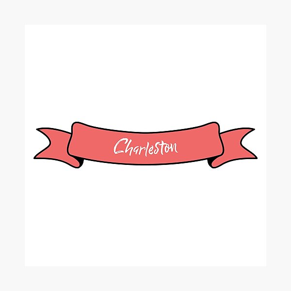 Item preview, Charleston - Ribbon Label (pink) designed and sold by CityCollection.