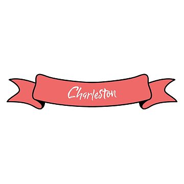 Artwork thumbnail, Charleston - Ribbon Label (pink) by CityCollection