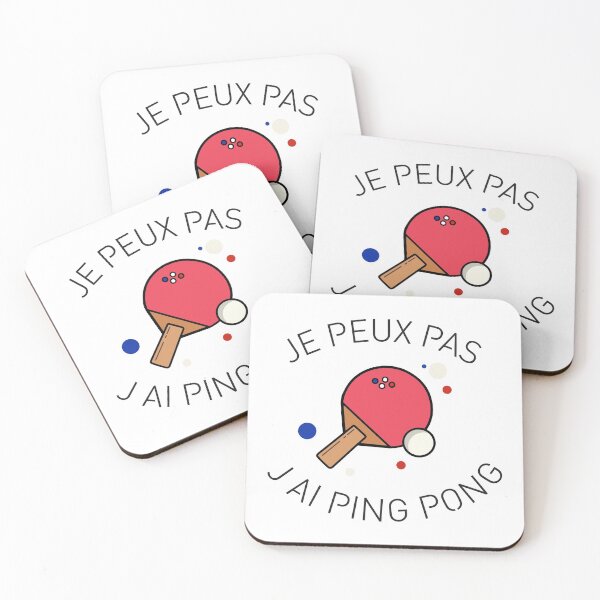 Aperçu de l'œuvre Je peux pas j'ai ping pong idée cadeau créée et vendue par LC Fabric.
