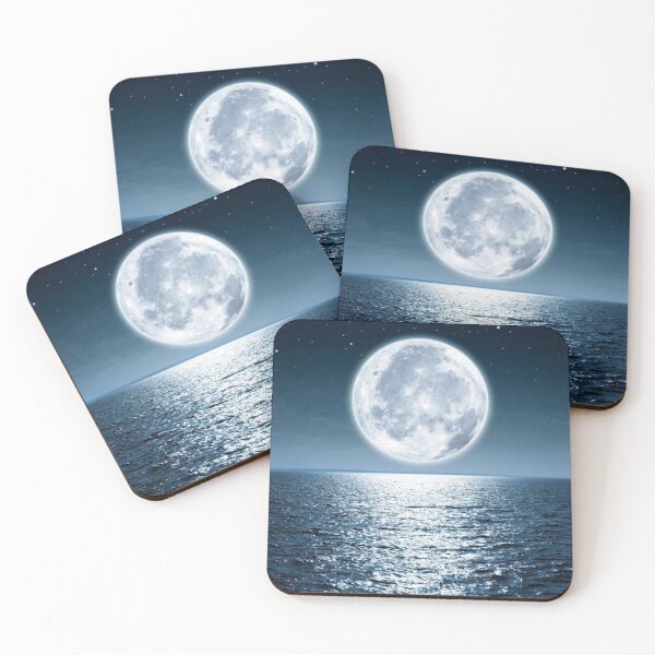 Item preview, moon, full moon, sea, moon, sea designed and sold by Jhonnyyy.