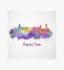 Hamilton-Skyline im Aquarell Tuch