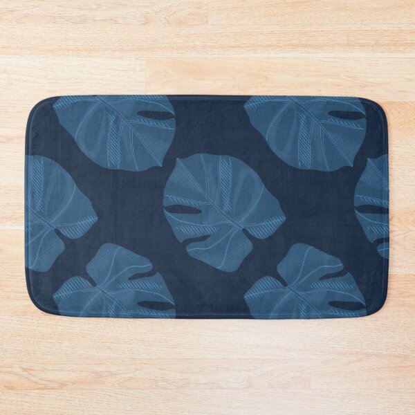 Item preview, Vintage Dark Blue Leaf Pattern designed and sold by JTS STORE.