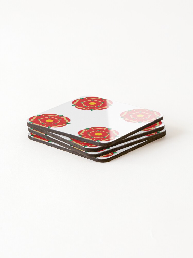 Thumbnail 4 of 5, Coasters (Set of 4), Red Roses Group designed and sold by JollyImp.
