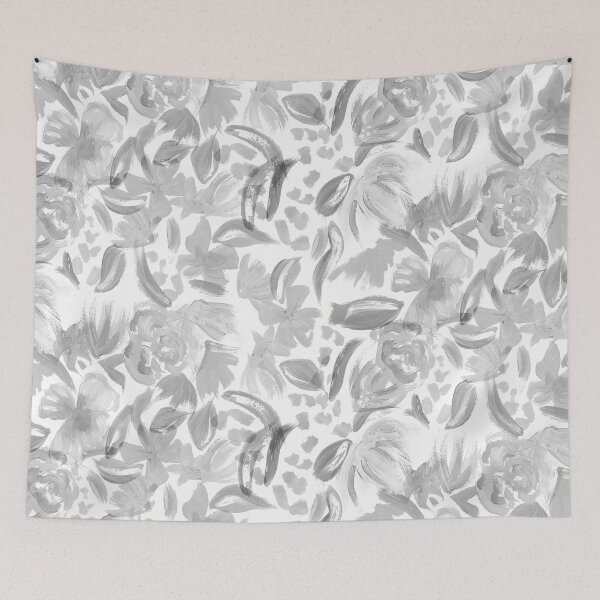 Item preview, Oil Painted Gray Flowers designed and sold by Carolina Diaz.