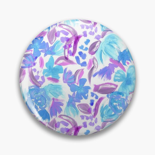 Item preview, Oil Painted Blue Flowers designed and sold by Carolina Diaz.