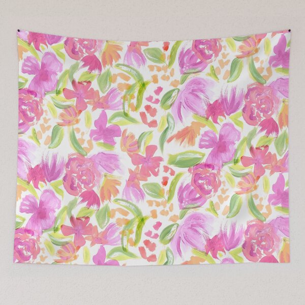 Item preview, Oil Painted Pink Flowers designed and sold by Carolina Diaz.