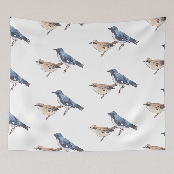 Item preview, Black-throated Blue Warbler bird watercolor art designed and sold by TheWaterBirds.