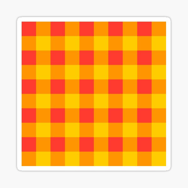 Item preview, Checkered tricolor pattern with red, orange and yellow designed and sold by acidmit.