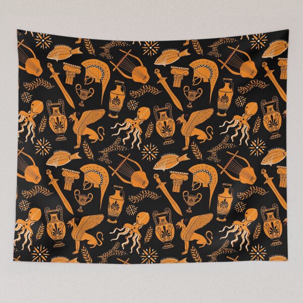 Item preview, Ancient Greek Red Figure Pottery Pattern designed and sold by AlexanderPetela.