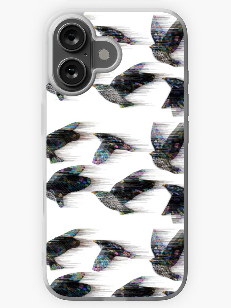 Thumbnail 1 of 5, iPhone Case, Starlings in the Wind designed and sold by KateRattray.
