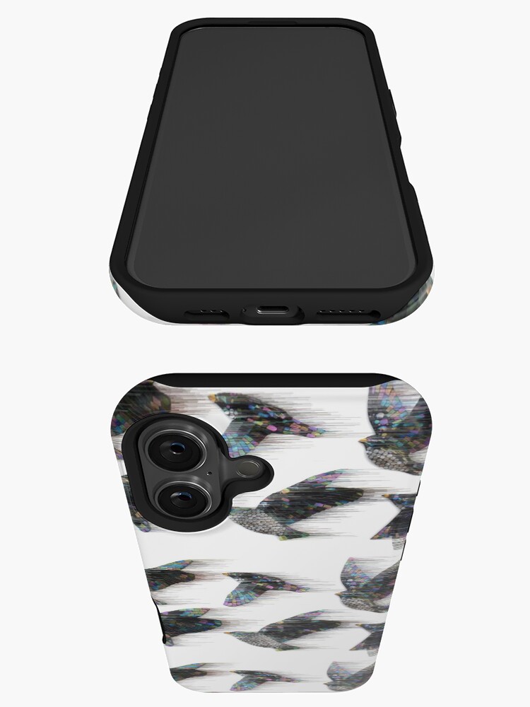 Thumbnail 3 of 4, iPhone Case, Starlings in the Wind designed and sold by KateRattray.