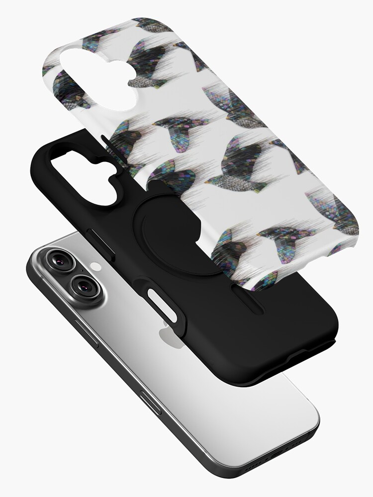 Thumbnail 2 of 4, iPhone Case, Starlings in the Wind designed and sold by KateRattray.