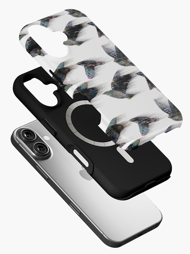 Thumbnail 2 of 4, iPhone Case, Starlings in the Wind designed and sold by KateRattray.