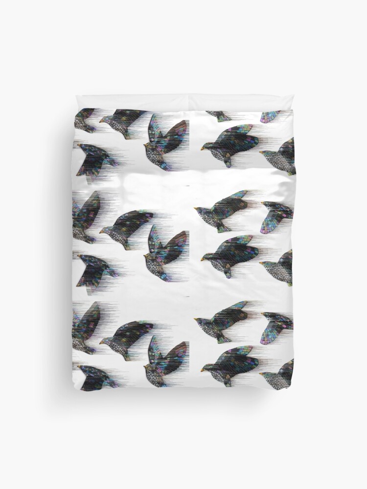 Thumbnail 1 of 2, Duvet Cover, Starlings in the Wind designed and sold by KateRattray.