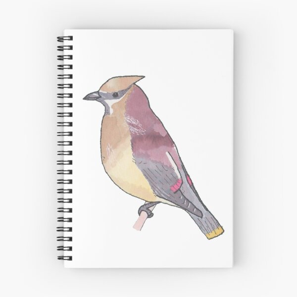 Item preview, Cedar Waxwing bird species watercolor art designed and sold by TheWaterBirds.