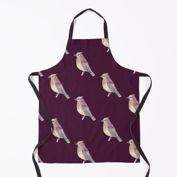 Item preview, Cedar Waxwing bird species watercolor art designed and sold by TheWaterBirds.