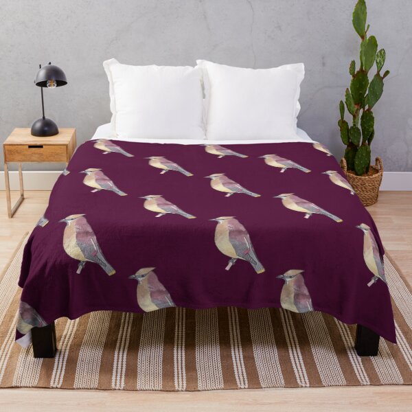 Item preview, Cedar Waxwing bird species watercolor art designed and sold by TheWaterBirds.