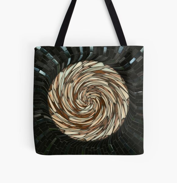 Spinning Moon Moths All Over Print Tote Bag