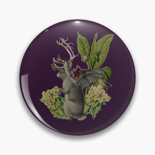 Jackalope Vespertilio (purple) Pin