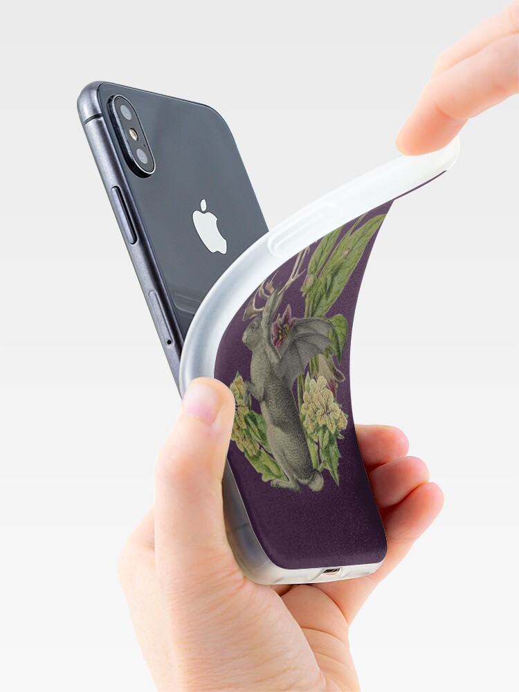 Alternate view of Jackalope Vespertilio (purple) iPhone Case & Cover