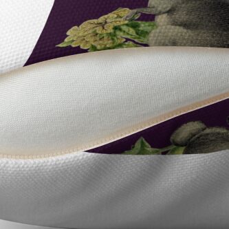 Alternate view of Jackalope Vespertilio (purple) Throw Pillow