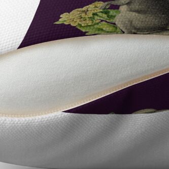 Alternate view of Jackalope Vespertilio (purple) Floor Pillow