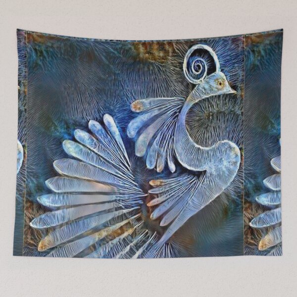 Item preview, Mythical Blue Bird of Happiness - Fancy Feathers designed and sold by ittybittyowl.