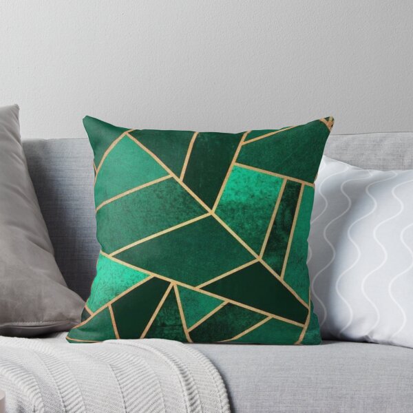 Item preview, Abstract, Art Deco Print In 3 Toned Emerald Green & Gold designed and sold by Harman83.
