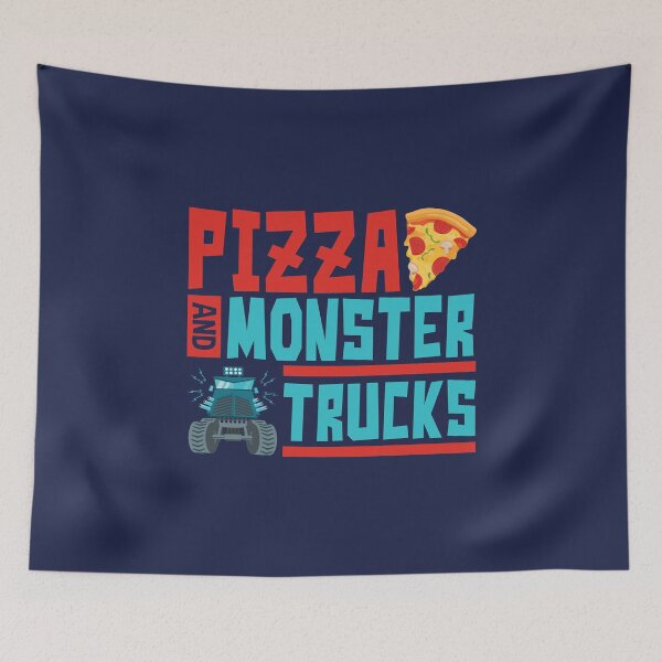 Item preview, Pizza and Monster Trucks Cute Monster Truck Party designed and sold by jaygo.