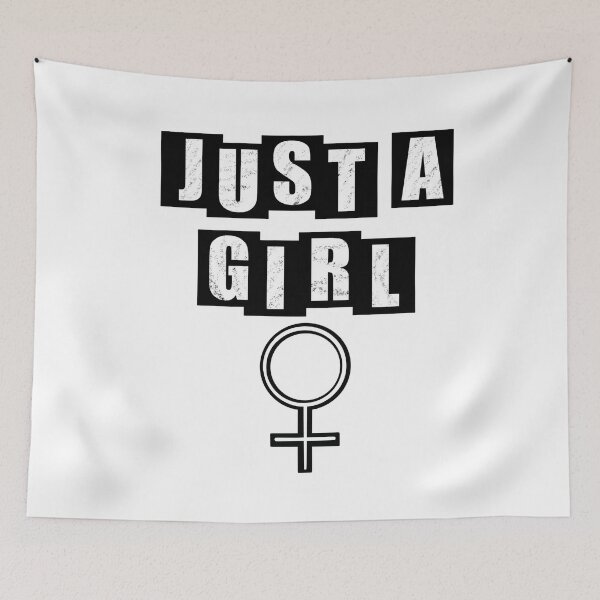 Item preview, Just a Girl - White designed and sold by BusyMonkeys.