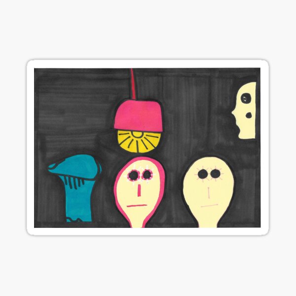 Three Men and a Mushroom Sticker
