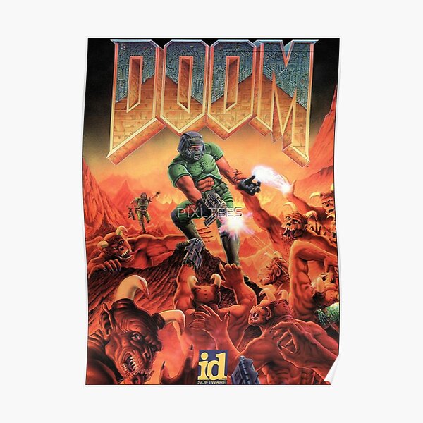 DOOM GAME BOX COVER Classique Poster