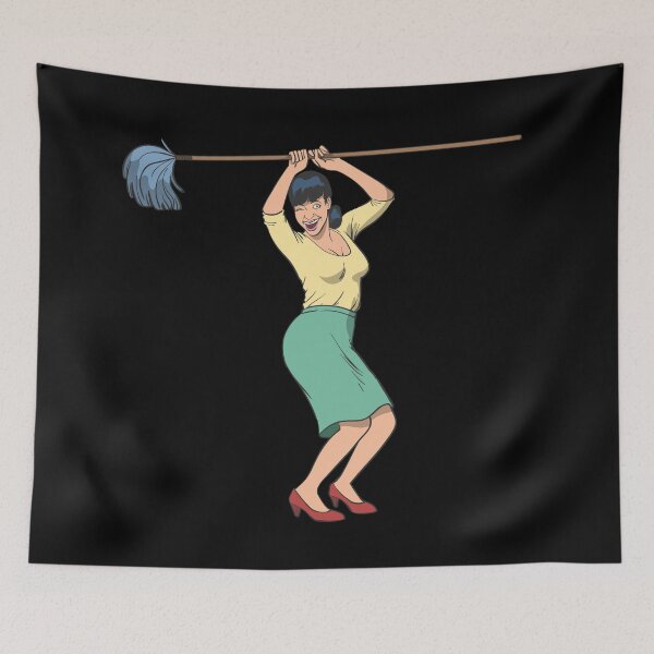Item preview, Cleaning woman with mop designed and sold by Monkey Ful.