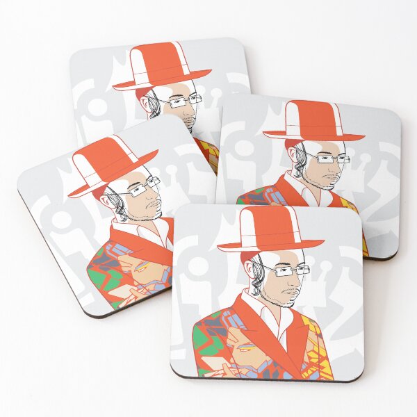 Concentration | Modern and original jewish art Coasters (Set of 4)
