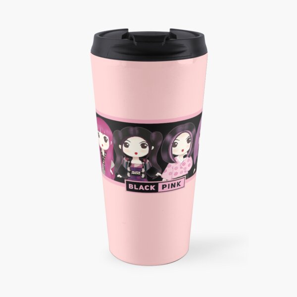 Black Pink Cute Travel Mug