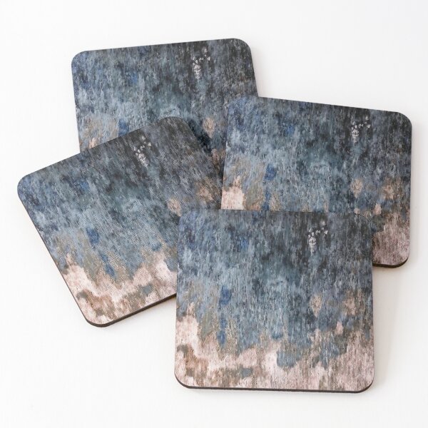 Item preview, Inkwell Blue and Greige Abstract Painting designed and sold by taiche.